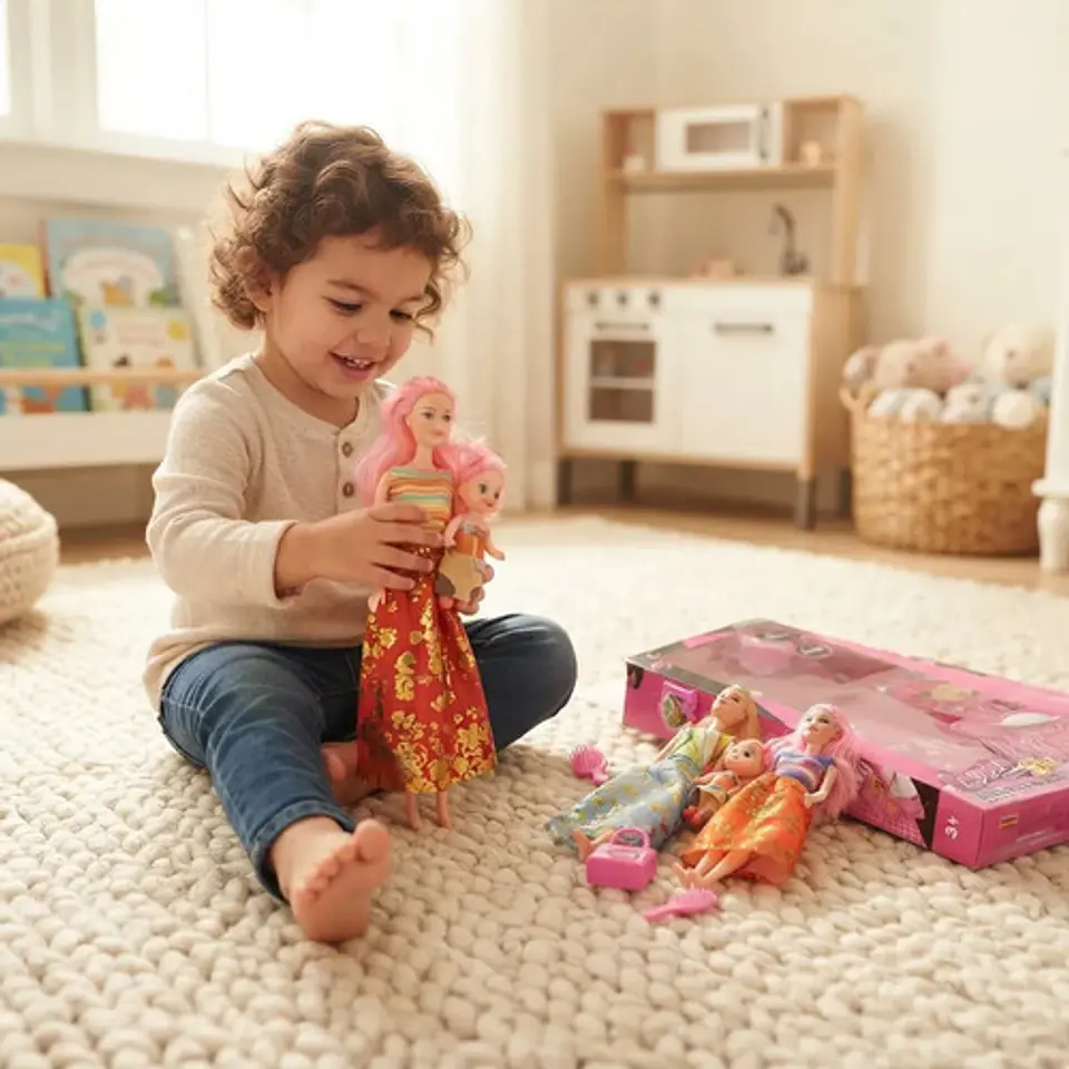 Muñeca Con Bebe Lovely Fashion Series Accesorios Surtidas 2