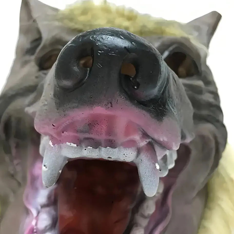 Máscara Y Guantes De Cabeza De Lobo De Halloween Disfraz 2