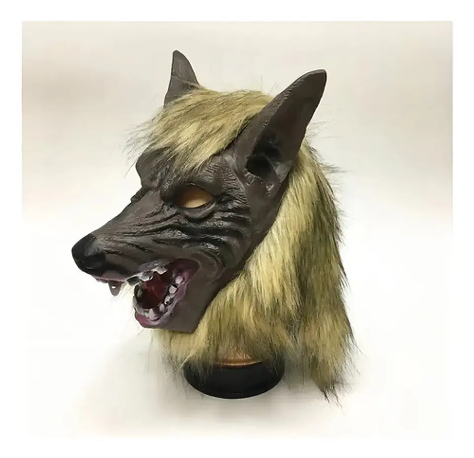 Máscara Y Guantes De Cabeza De Lobo De Halloween Disfraz 4