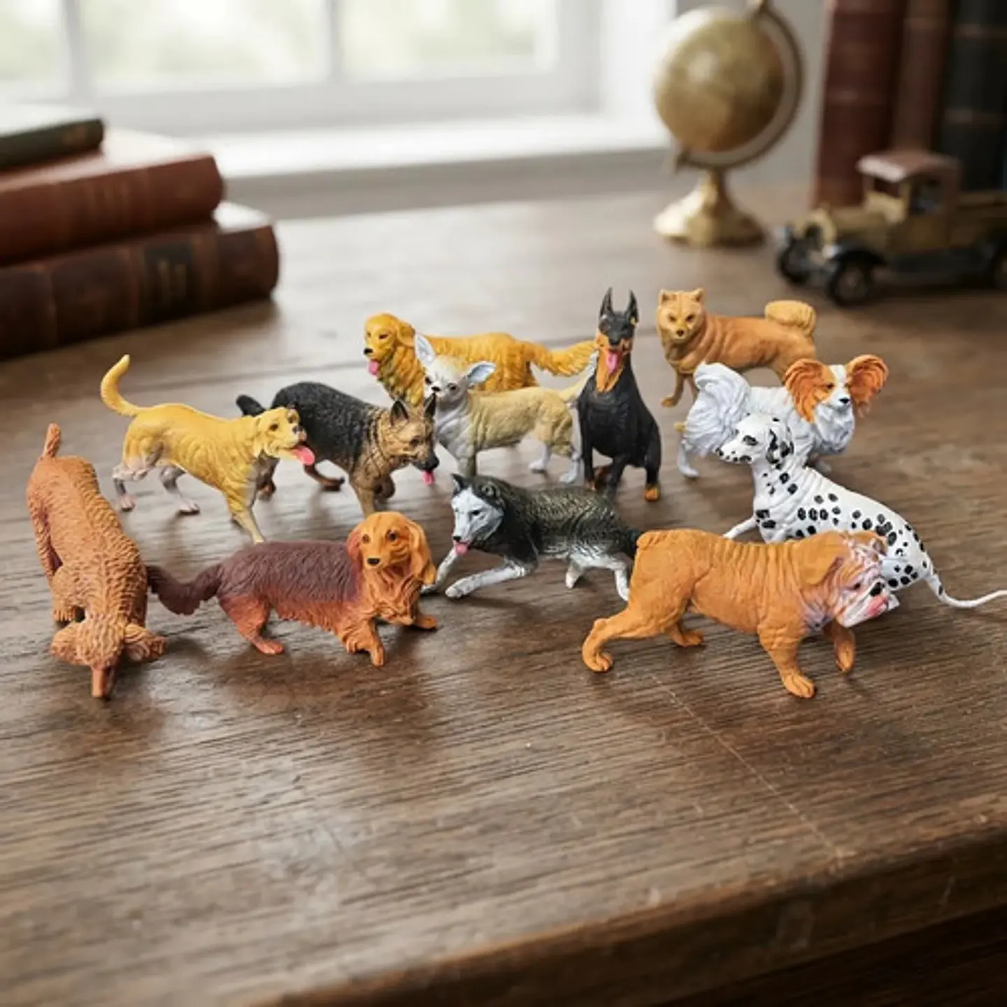 Set De 12 Animales Plásticos Razas De Perros Juguete Figuras 1