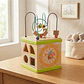 Cubo Didáctico De Madera Con Laberinto Y Reloj Para Niños - Miniatura 2