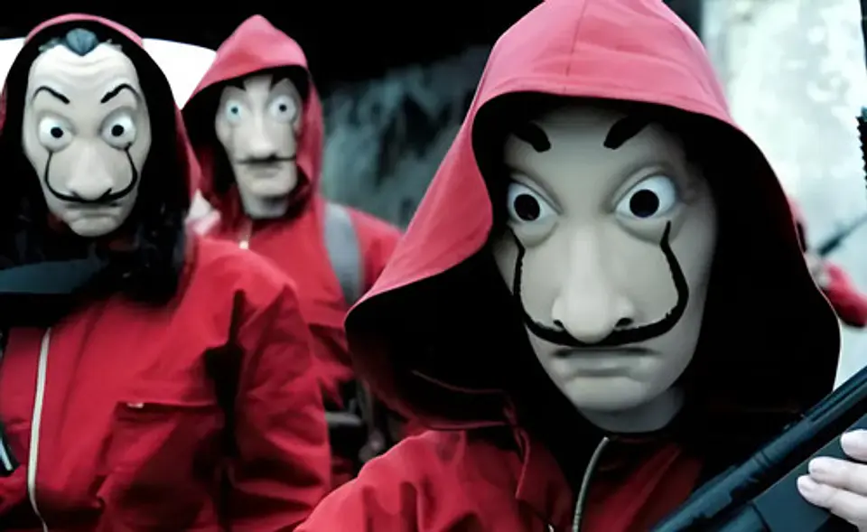 Máscara Dalí La Casa De Papel Mitad Rostro Adultos Gift Halloween Piel 2