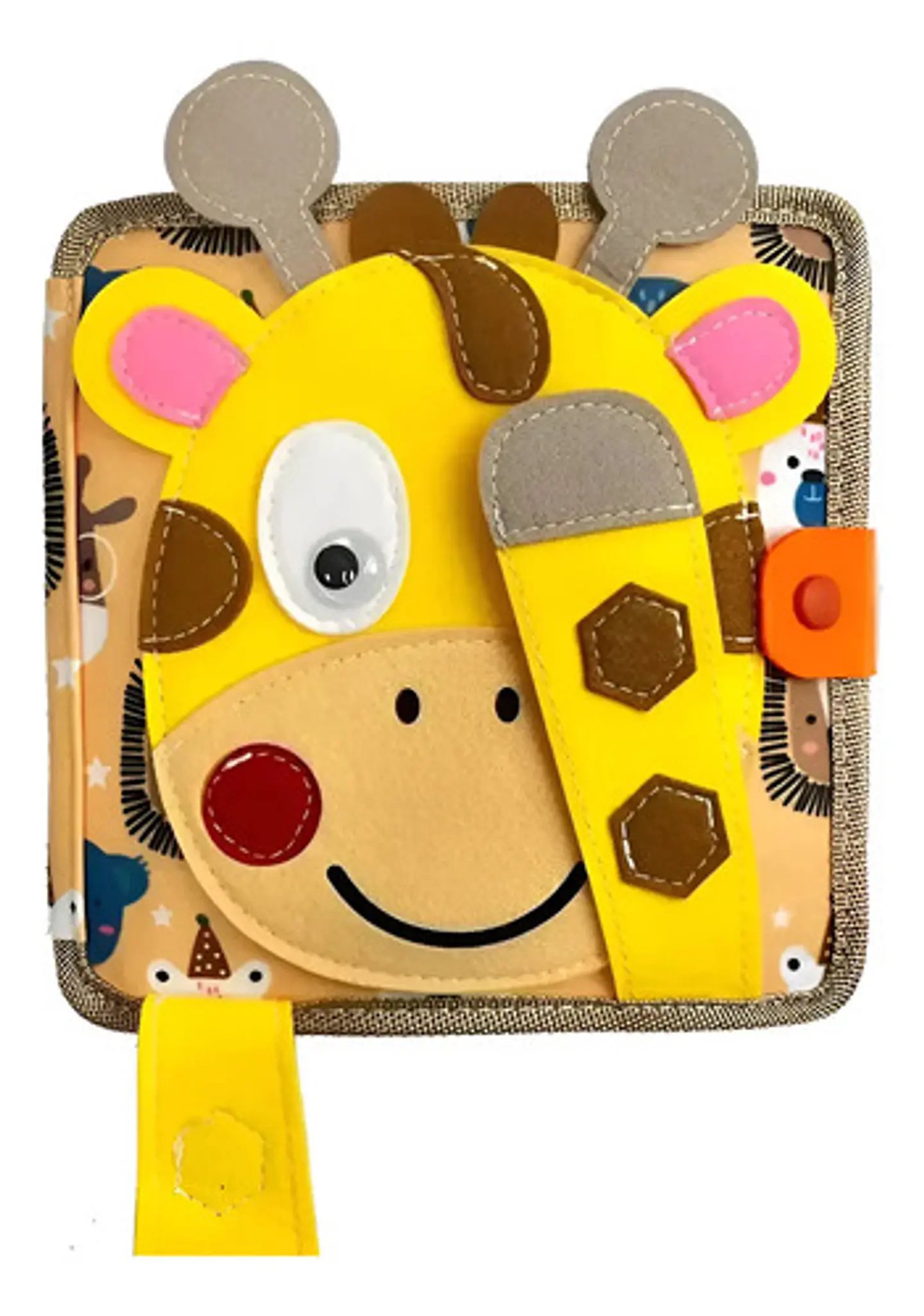 Libro Sensorial De Fieltro Montessori - Edición Jirafa 1