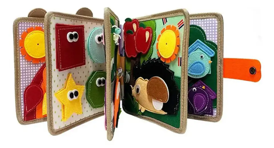 Libro Sensorial De Fieltro Montessori - Edición Jirafa 4