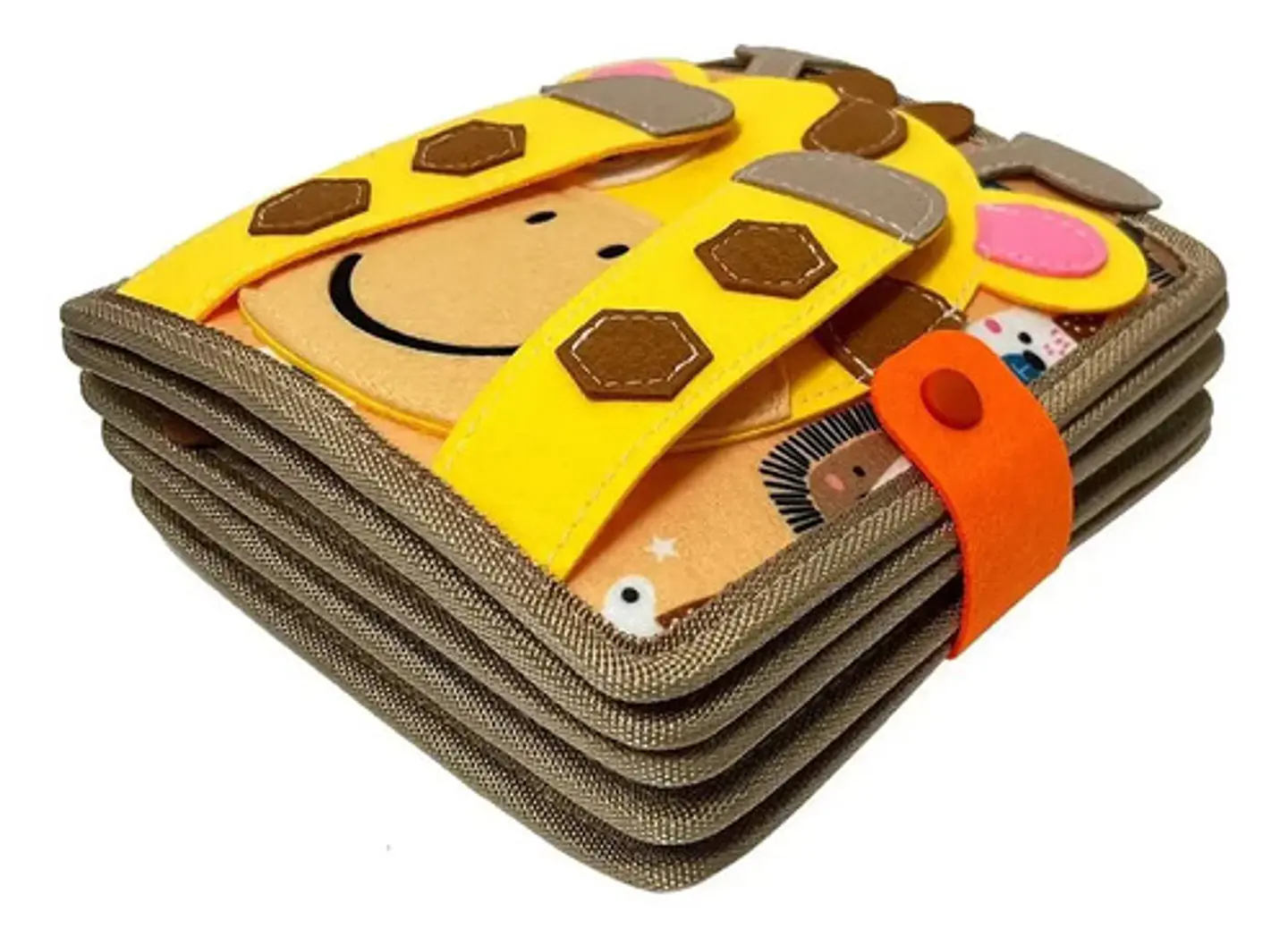 Libro Sensorial De Fieltro Montessori - Edición Jirafa 5