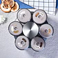 Especiero Giratorio Pote Inoxidable Con 6 Frascos Vidrio Para Mesa Cocina - Miniatura 3