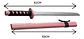 Katana De Madera Halloween Disfraz Coldsplay Con Funda Rosa - Miniatura 5