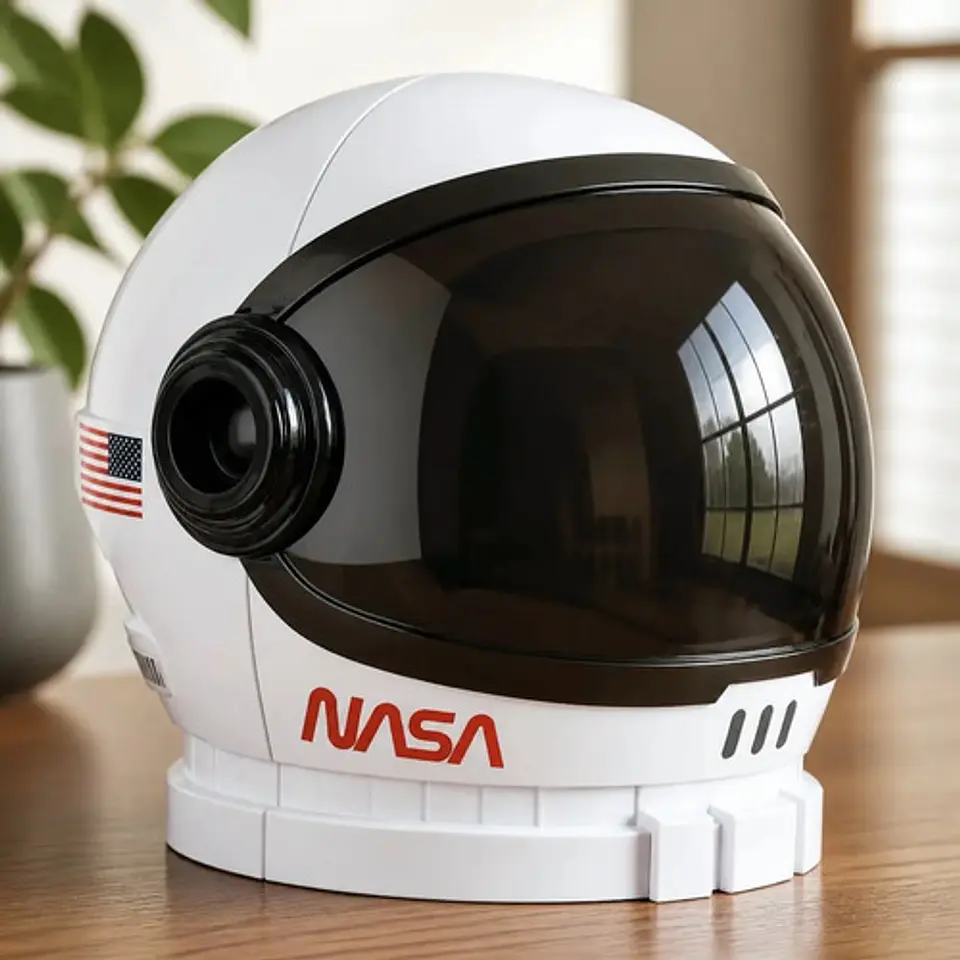 Casco De Astronauta Halloween Nasa Con Visor Fiesta Coldspla Blanco Asttronauta 1