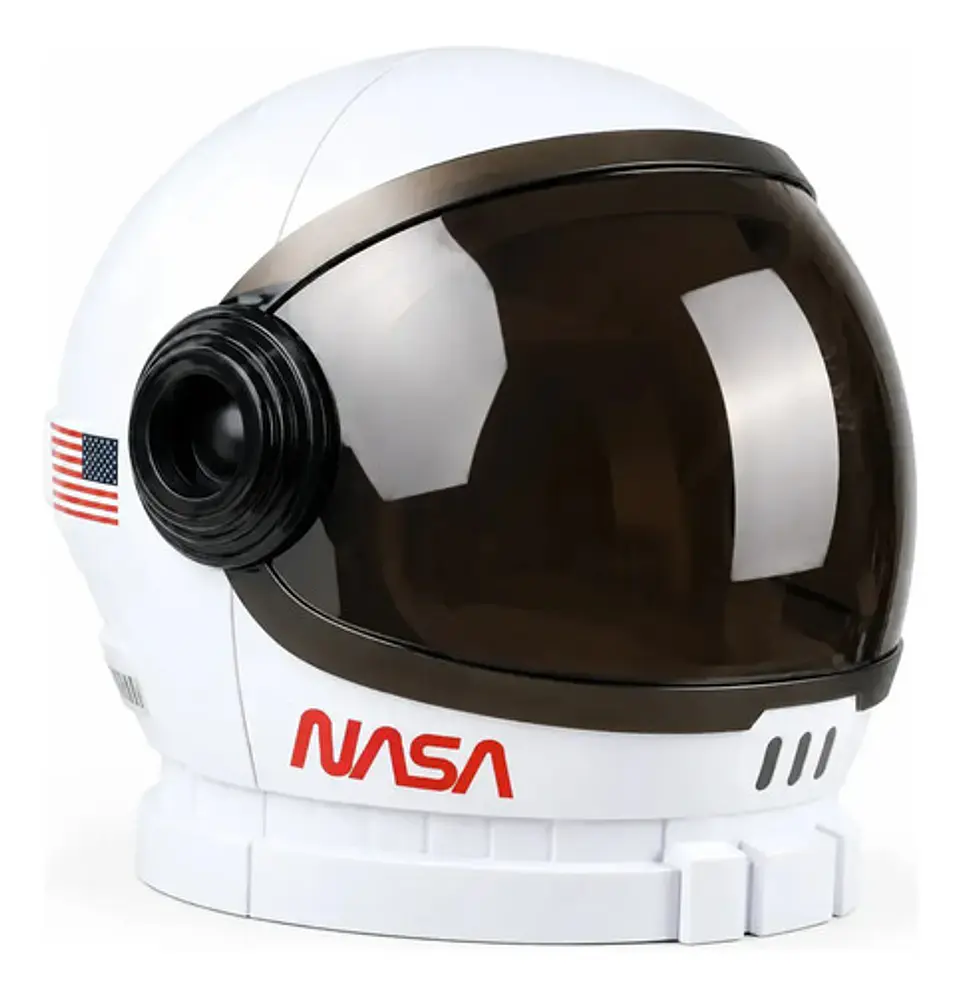 Casco De Astronauta Halloween Nasa Con Visor Fiesta Coldspla Blanco Asttronauta 2