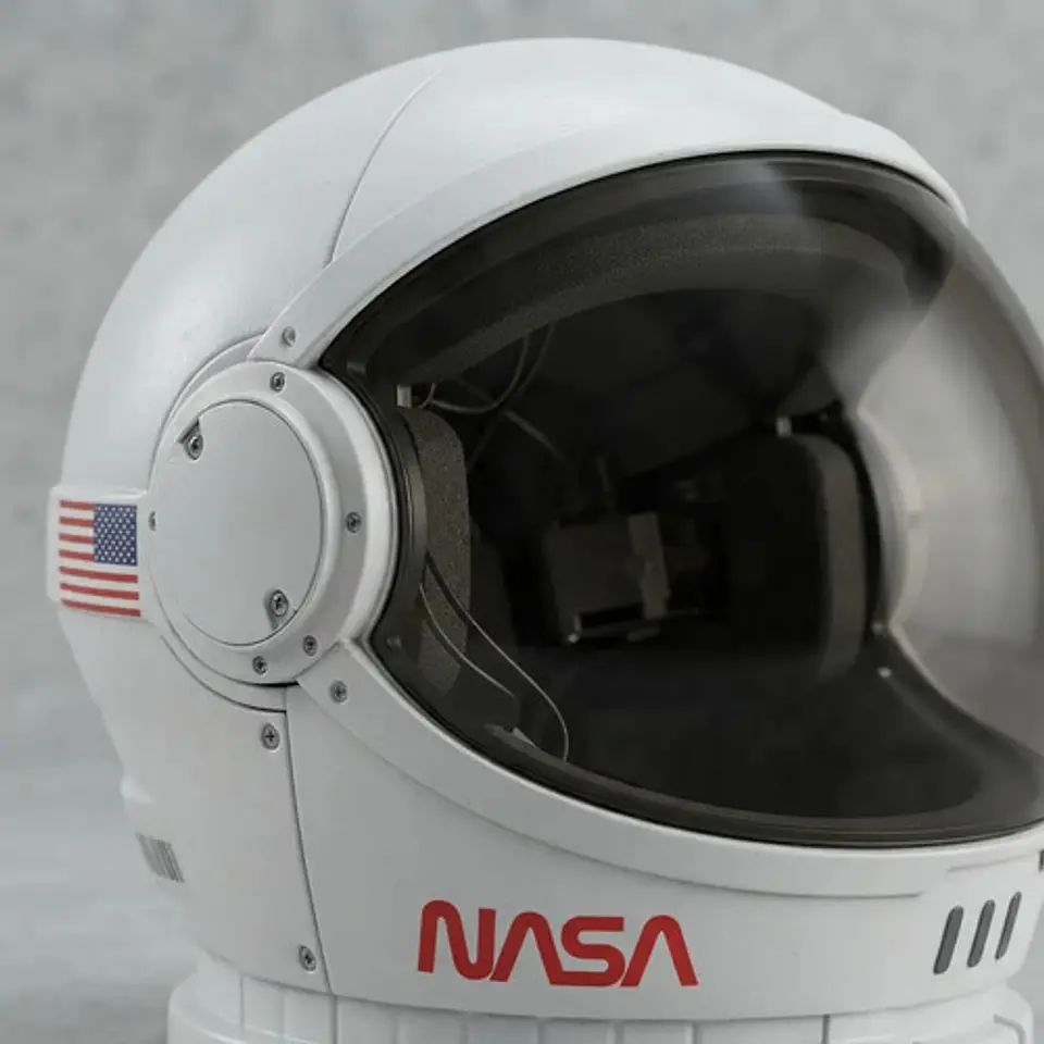 Casco De Astronauta Halloween Nasa Con Visor Fiesta Coldspla Blanco Asttronauta 4