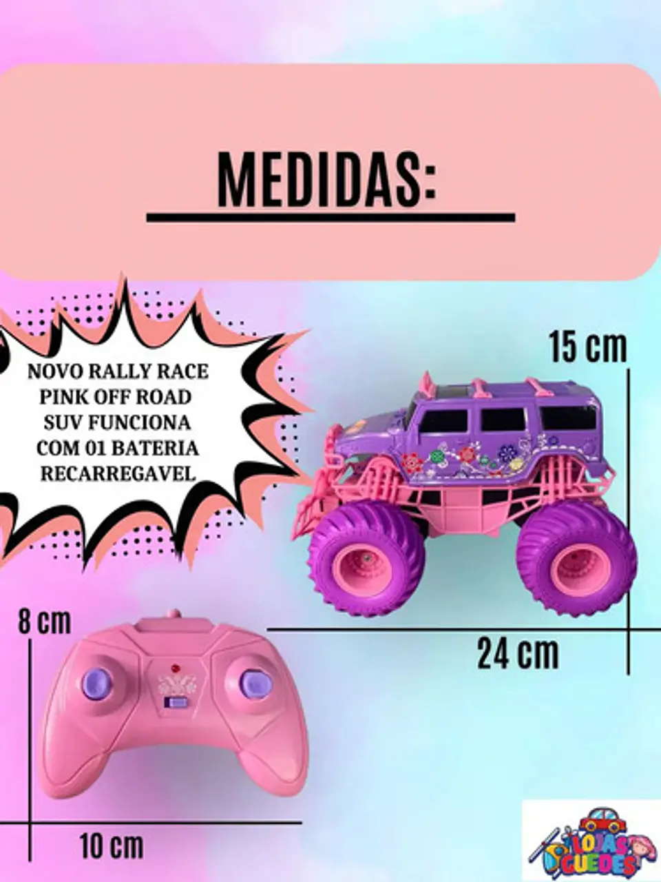 Carrito De Control Remoto Recargable 4x4 Jeep Monster Truck 3
