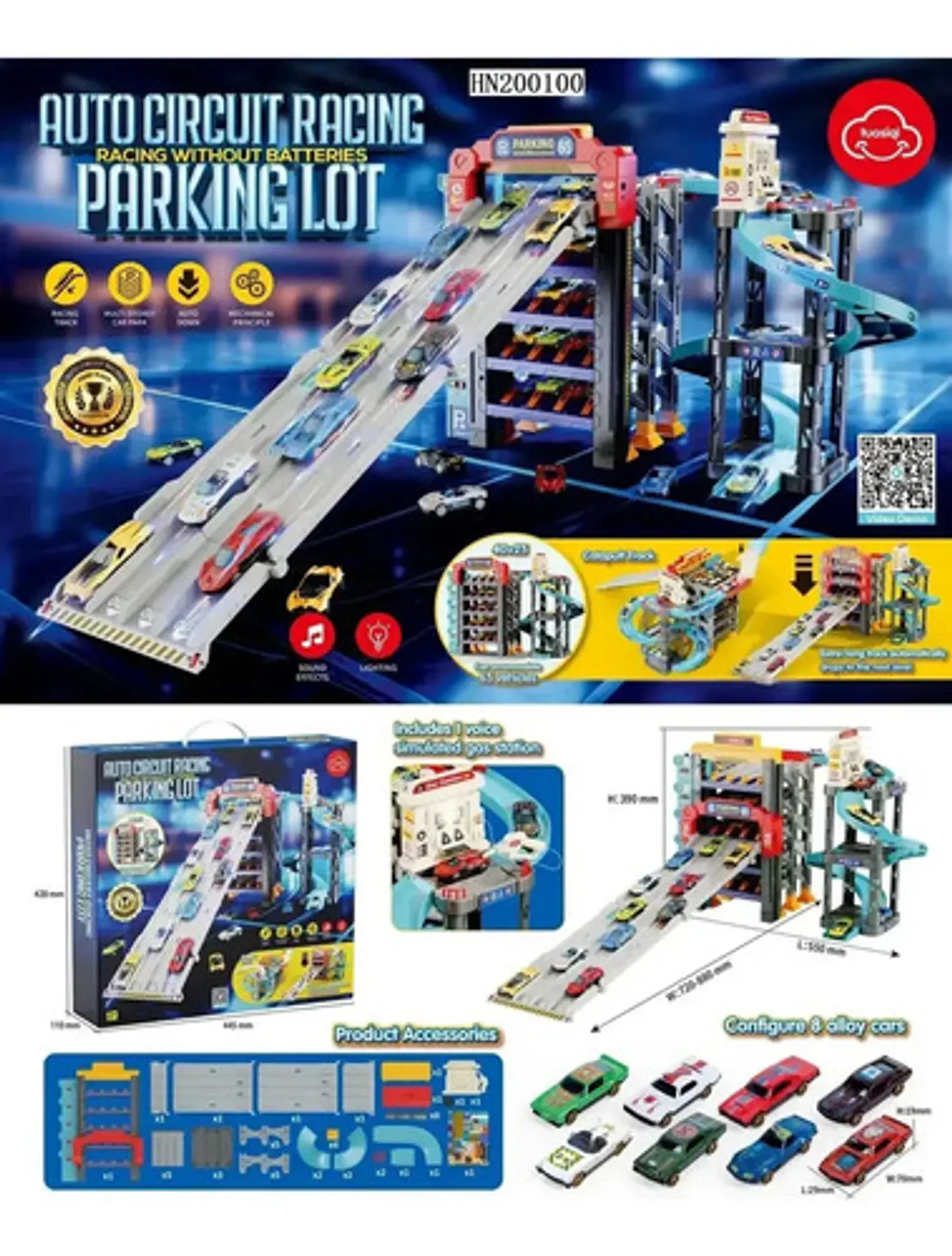 Pista Rampa Garage Para 60 Autos Tuosiqui De Juguete Azul 5