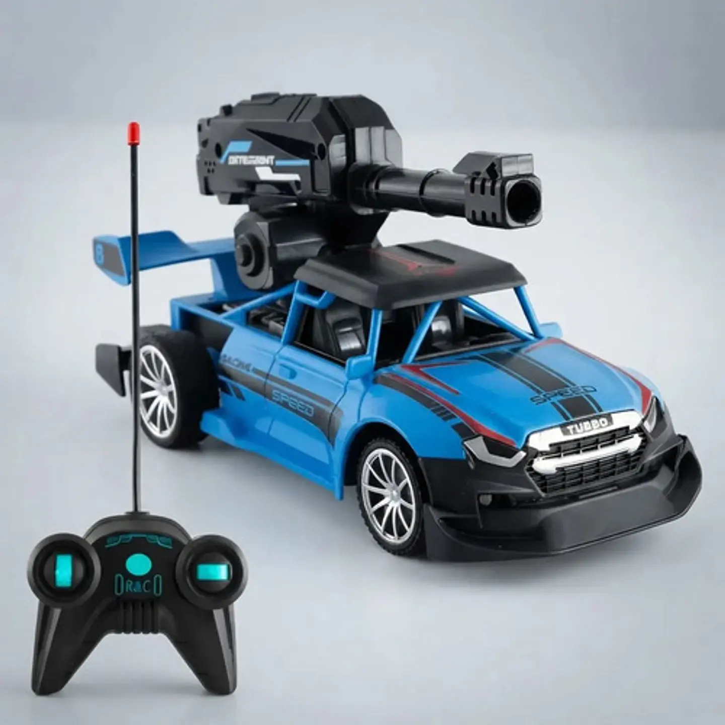 Carro Control Remoto Lanza Hidrogel Stunt Niño + Baterias 5