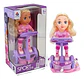 Muñeca Baile Musical Patineta Scooter Bateria Juguete Niña Morado Sport Girl - Miniatura 1
