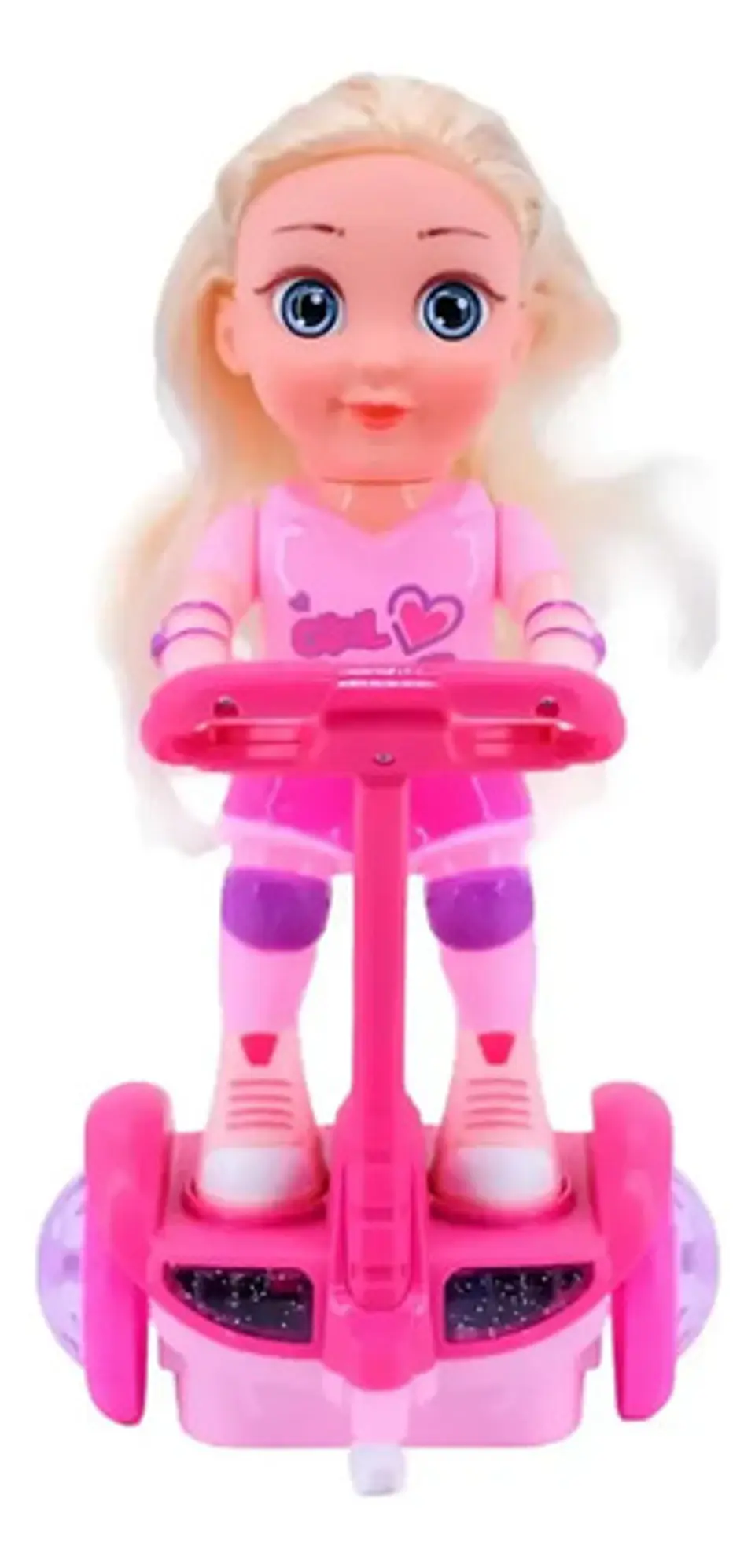 Muñeca Baile Musical Patineta Scooter Bateria Juguete Niña Morado Sport Girl 2