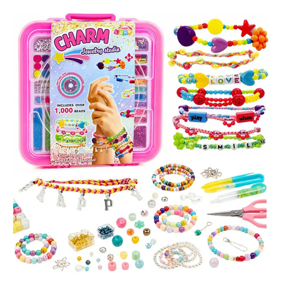 Fabrica De Pulseras P/armar Joyas Maletin Shakiras 1.000 Pcs 1