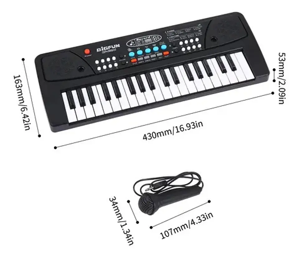 Piano Organeta Eléctrica Usb Mp3 37 Teclas Musica Karaoke 2