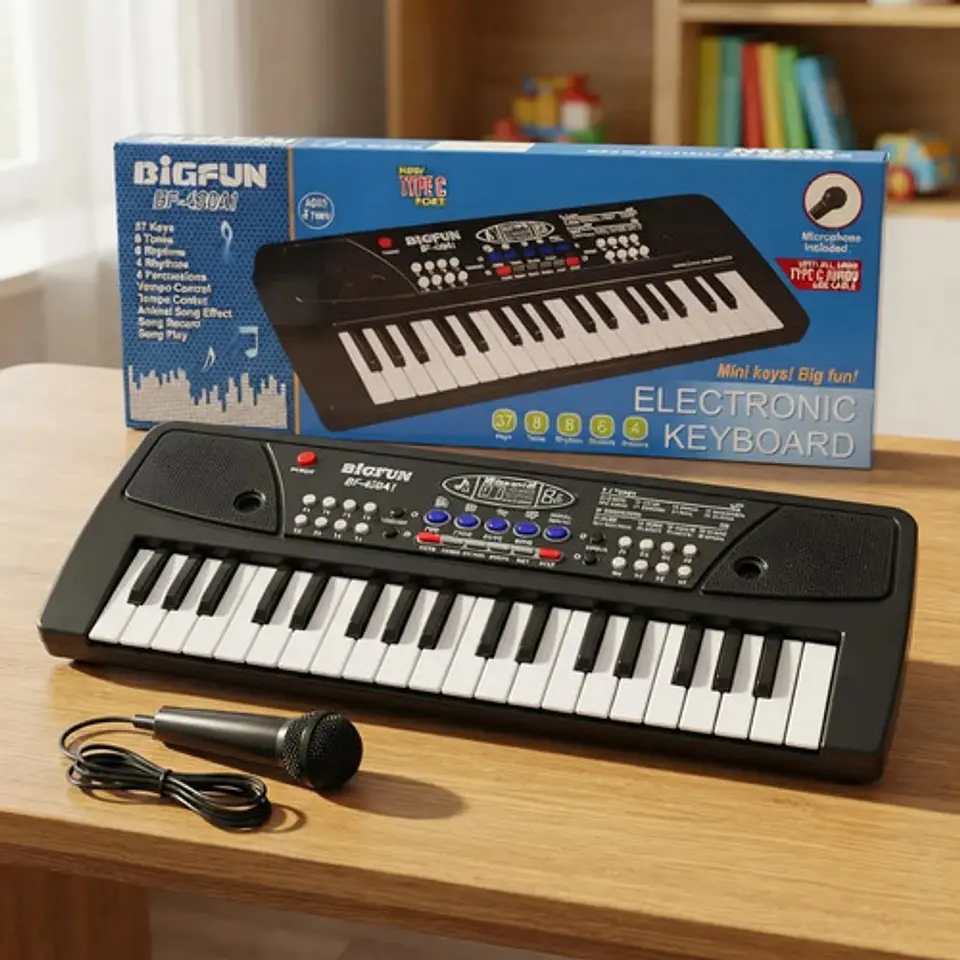 Piano Organeta Eléctrica Usb Mp3 37 Teclas Musica Karaoke 4