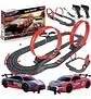 Pista De Carreras Eléctrica De 560cm 3 En 1 Con 2 Carros Negro/rojo - Miniatura 1