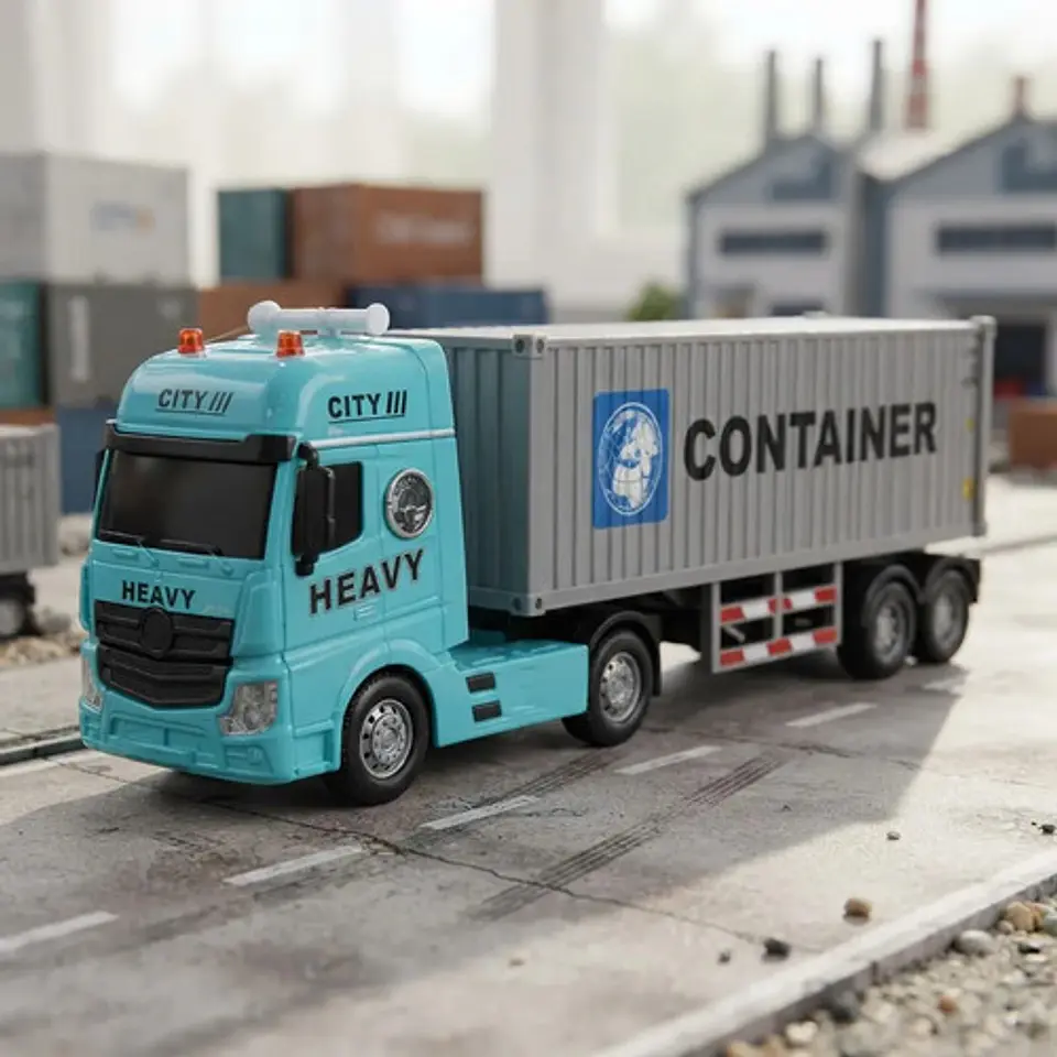 Camión Mula Contenedor Truck De Juguete Con Luces Y Sonidos Camión Agua 4