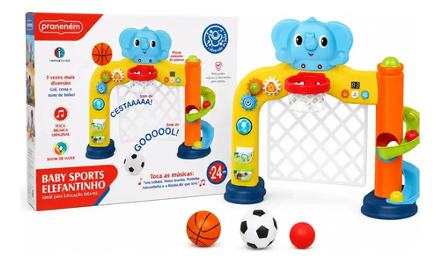 Arco De Fútbol Y Aro De Básquet Para Niños 2 En 1 Bebes 1