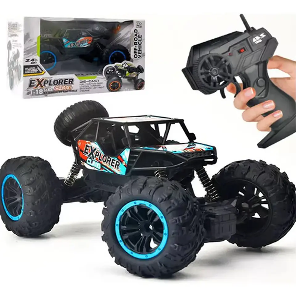 Carro Control Remoto Explorer Climb 1:18 Rc Todoterreno Azul Explorer Climb 1