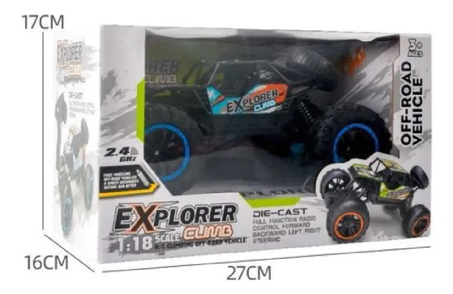 Carro Control Remoto Explorer Climb 1:18 Rc Todoterreno Azul Explorer Climb 2