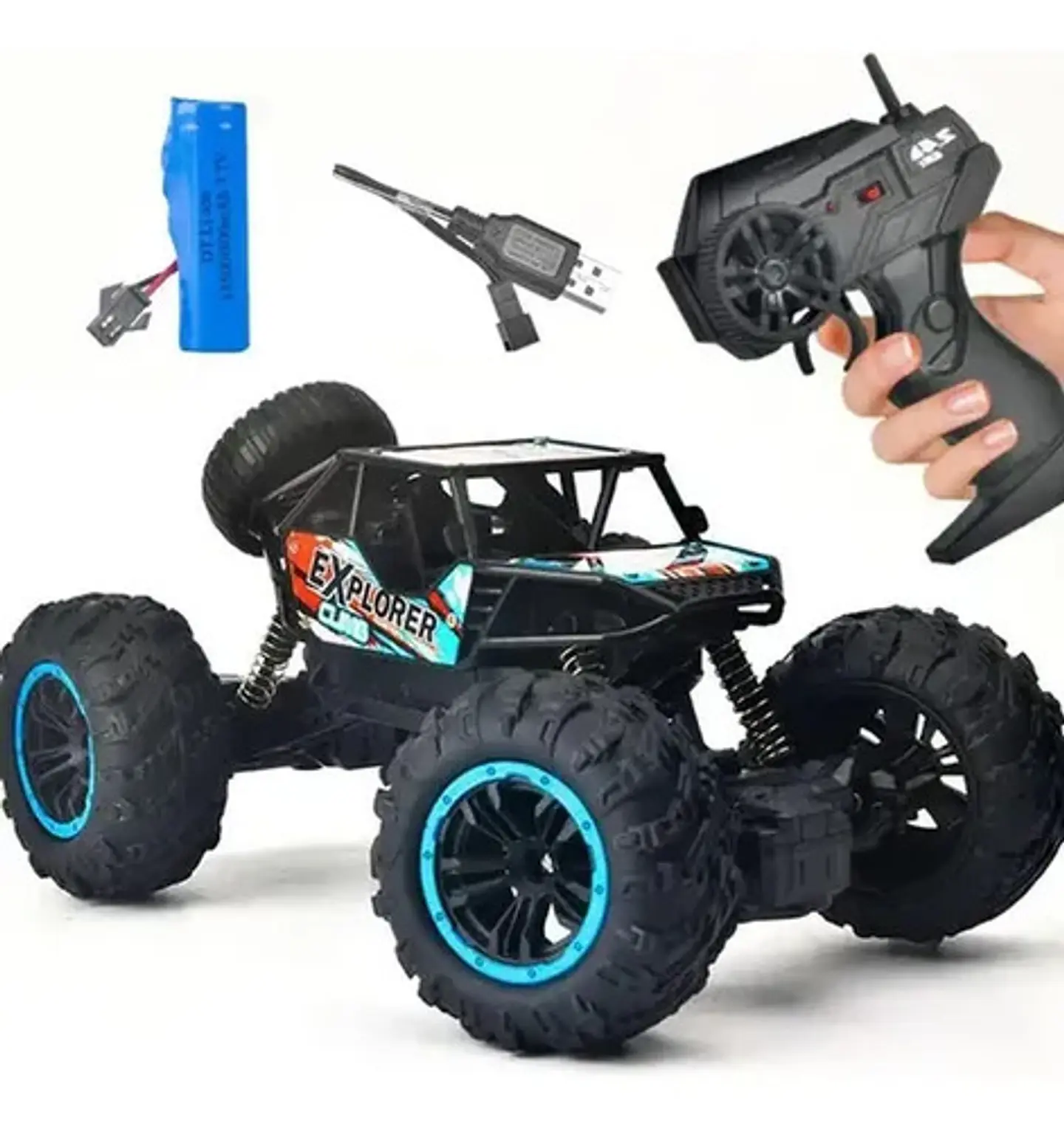 Carro Control Remoto Explorer Climb 1:18 Rc Todoterreno Azul Explorer Climb 3