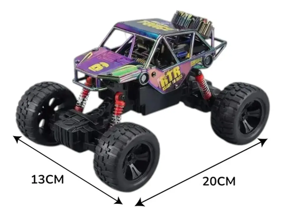 Carro A Control Remoto Todo Terreno Force 4x4 Rtr Cromado Cromado Power Force 7