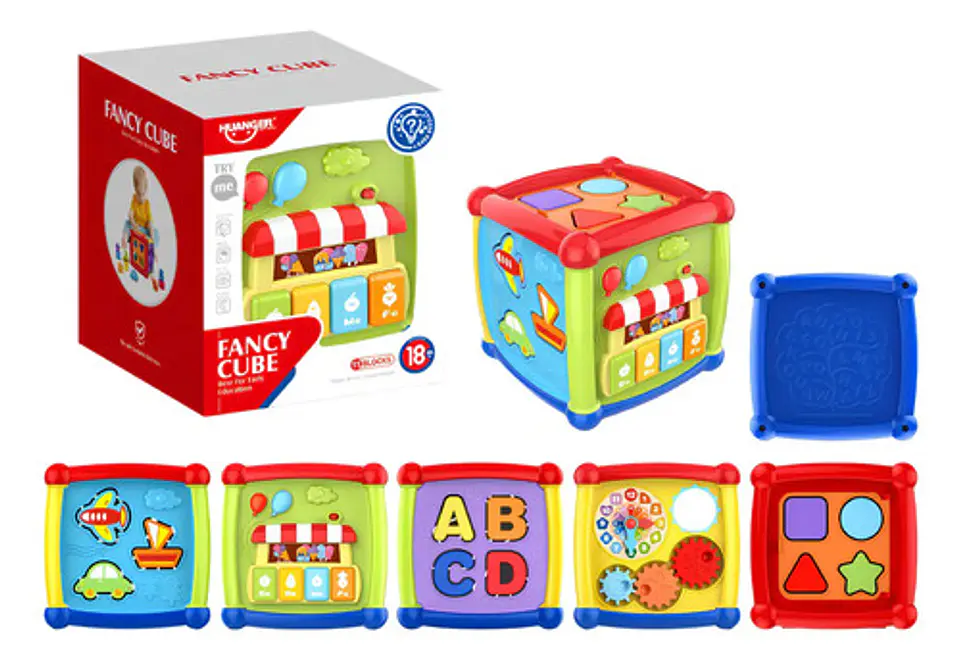 Cubo Didáctico Interactivo Huanger Actividades 5 En 1 Bebes 1