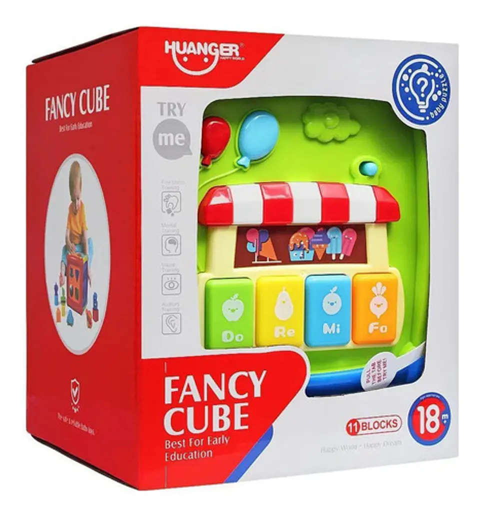 Cubo Didáctico Interactivo Huanger Actividades 5 En 1 Bebes 4