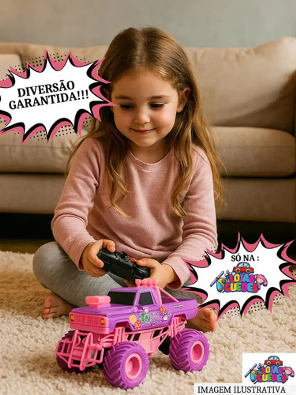 Carrito Control Remoto Recargable 4x4 Classic Monster Truck 6