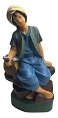 Set 3 Figuras Aldeanos Pesebre Pastor Soldado Y Aldeana - Miniatura 4