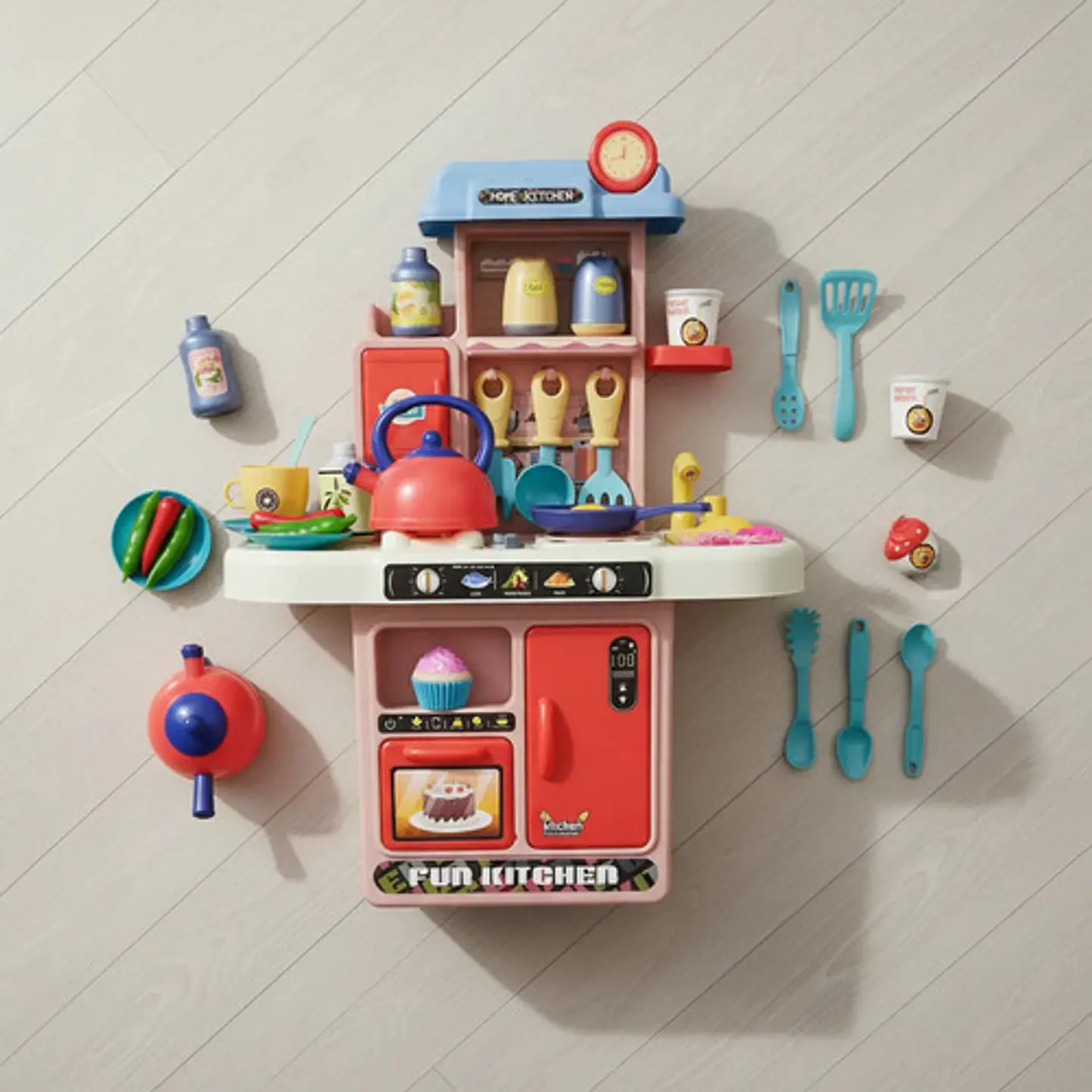 Cocina Combo Agua Sonidos Cocina Infantil Niñas Juguete 34pz 9