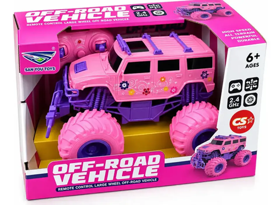 Carrito De Control Remoto Recargable 4x4 Jeep Monster Truck 1