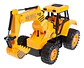 Retro Excavadora A Control Remoto Super Truck Todoterreno Amarillo Retroexcavadora - Miniatura 4