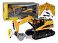 Retro Excavadora Control Remoto Camion Recargable Niños Amarillo Retroexcavadora - Miniatura 5