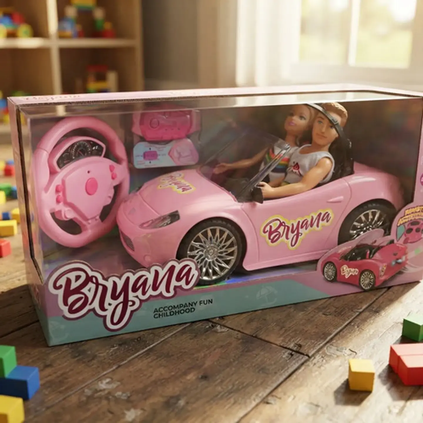 Carro Convertible Muñecas Control Remoto Recargable Luz Niña 2