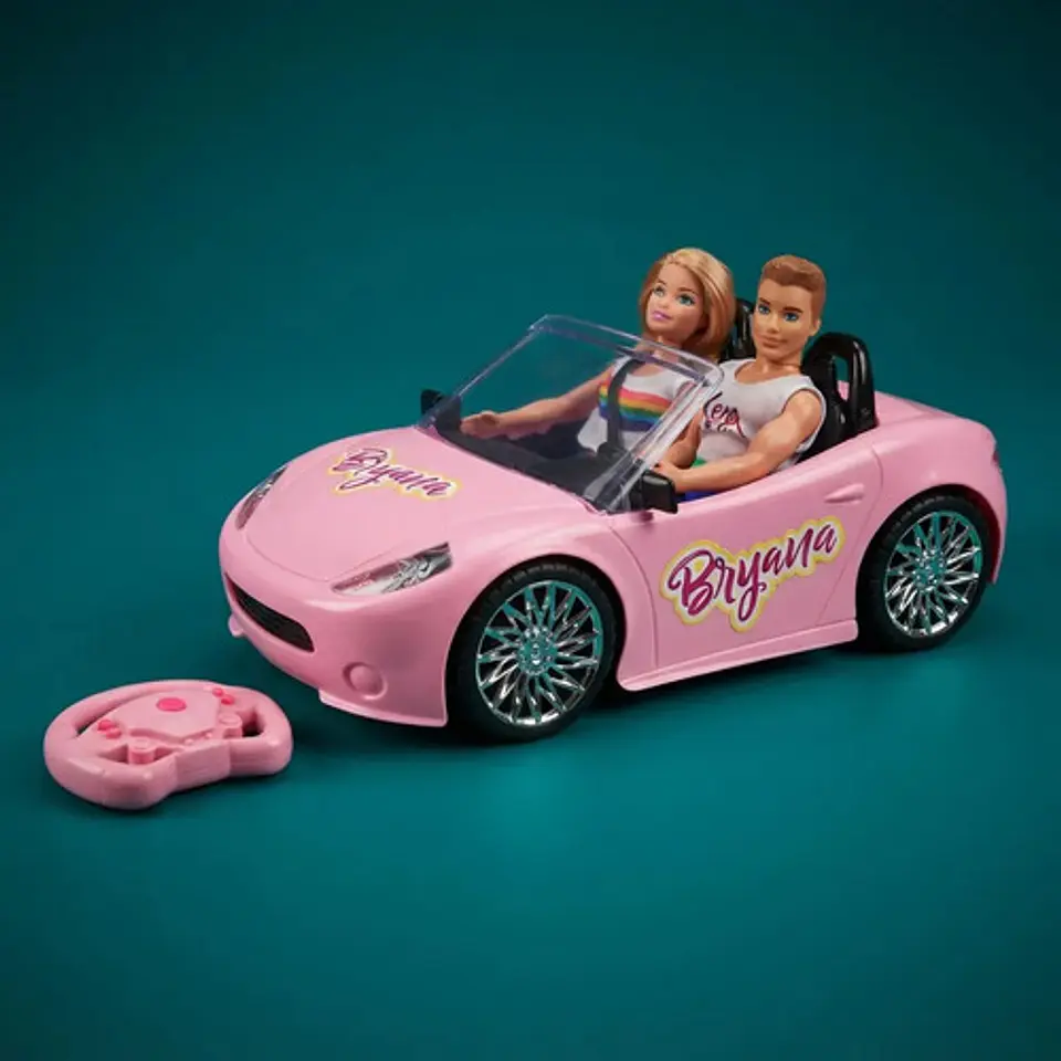 Carro Convertible Muñecas Control Remoto Recargable Luz Niña 3