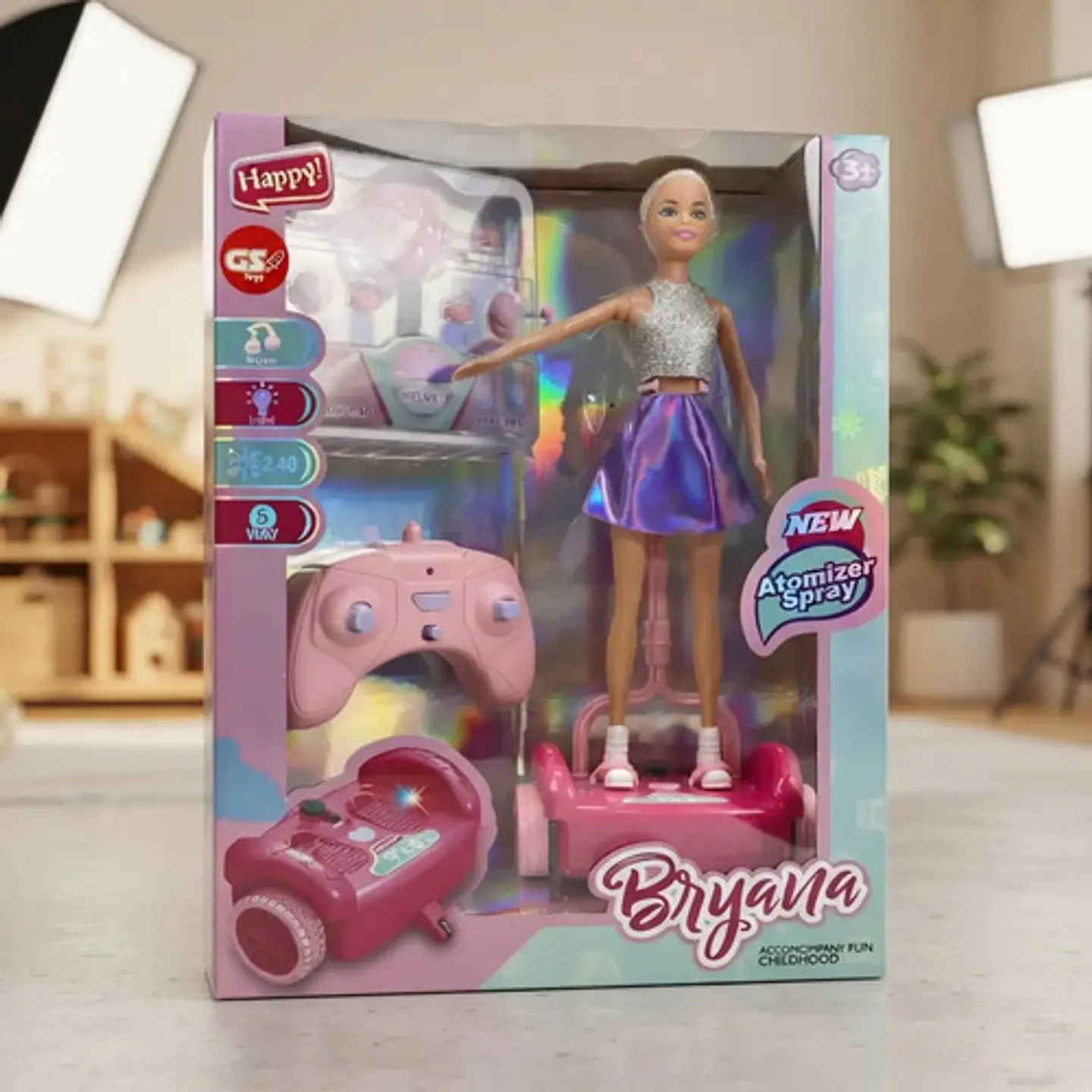 Muñeca Bryana Control Remoto Scooter Patineta Accesorios 1