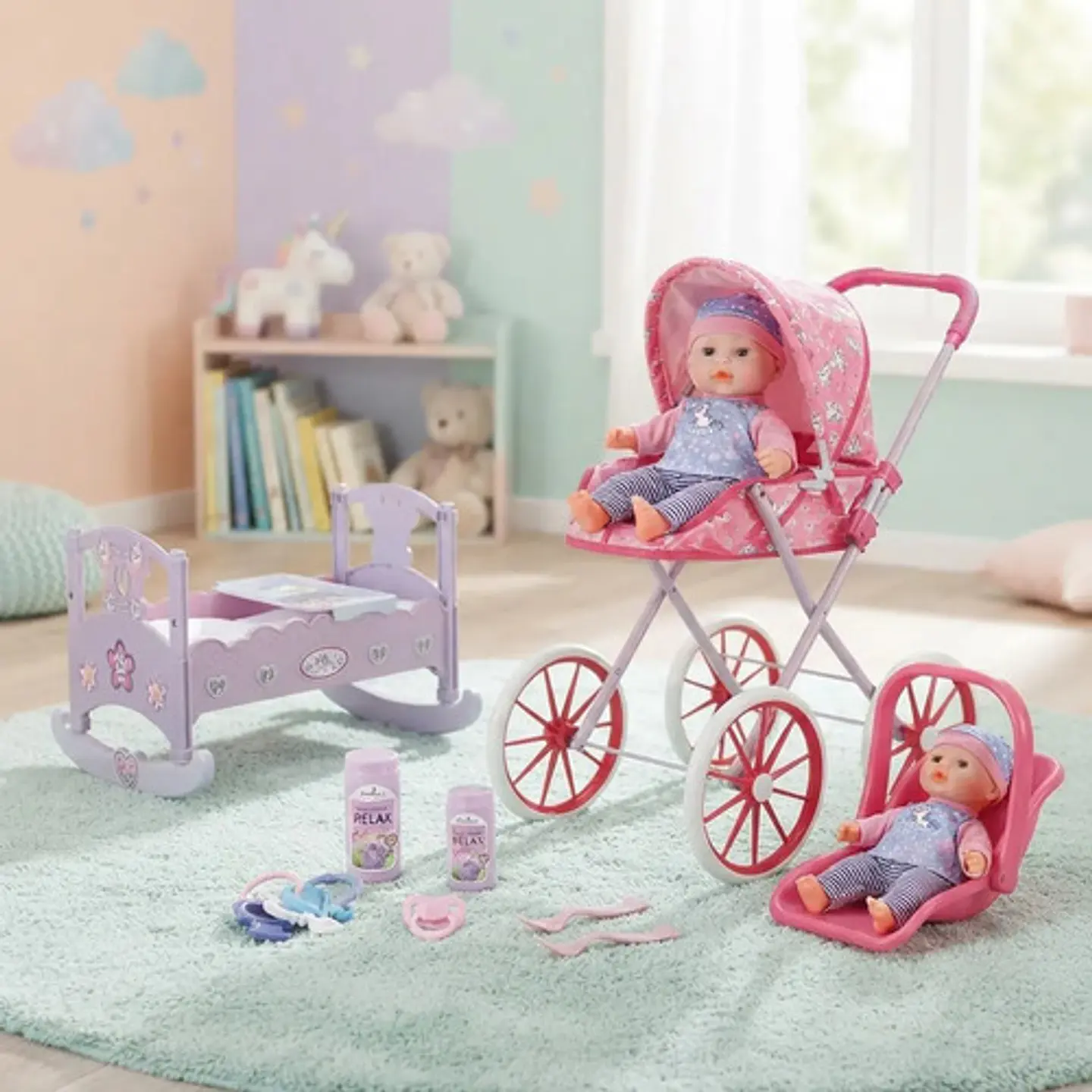 Muñeca Hada Bebé Con Equipamiento 9 En 1 Muñeca Cochecito 6