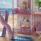 Casa De Muñecas 2 Pisos Amueblada De Lujo Piscina 167pcs Rosa - Miniatura 3