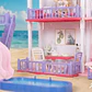 Casa De Muñecas 2 Pisos Amueblada De Lujo Piscina 167pcs Rosa - Miniatura 5
