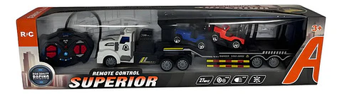 Camioneta Tractomula Control Remoto 1/48 Blanco Batería Recargable