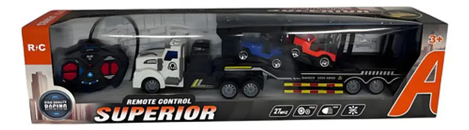 Camioneta Tractomula Control Remoto 1/48 Blanco Batería Recargable 1