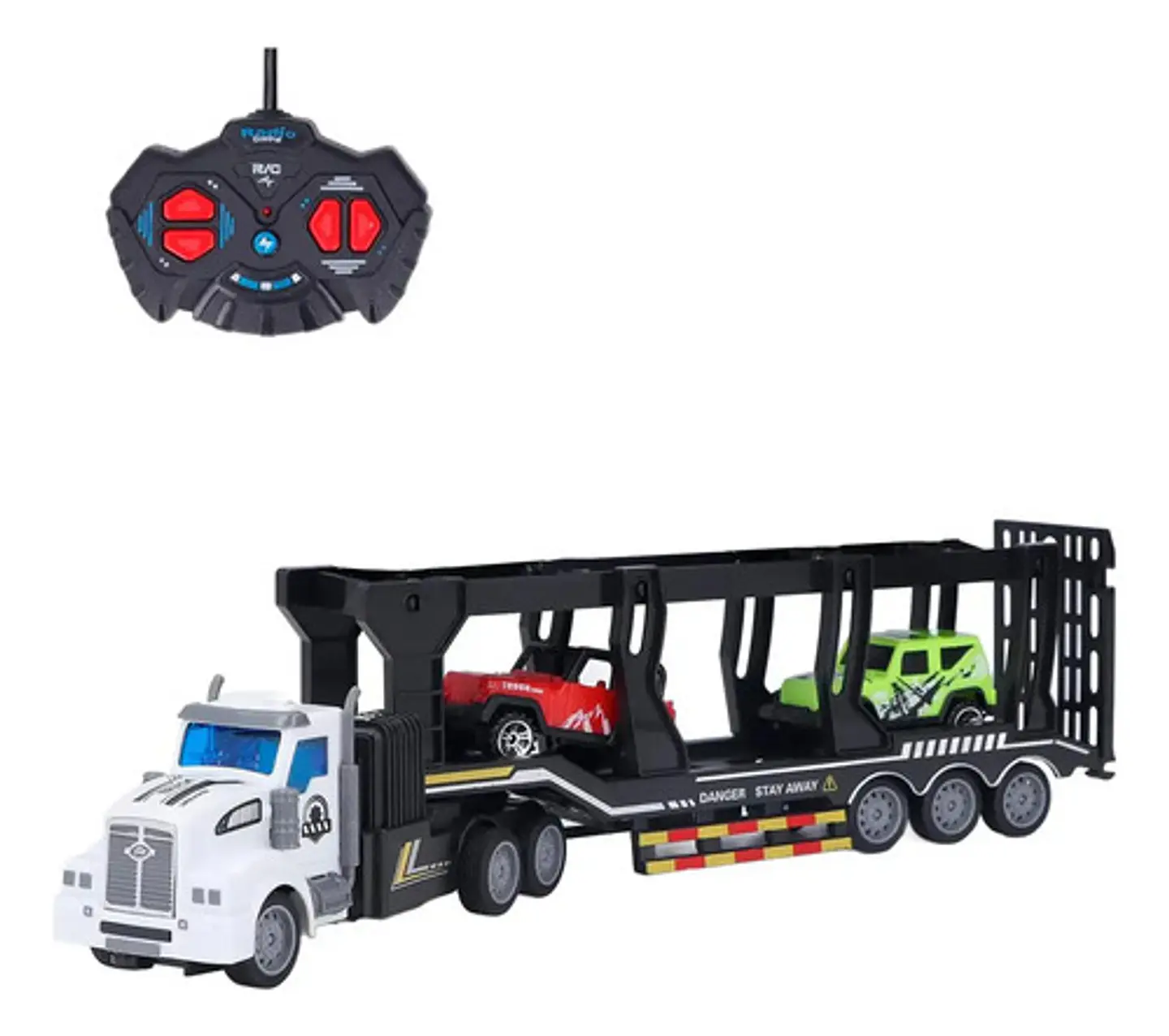 Camioneta Tractomula Control Remoto 1/48 Blanco Batería Recargable 2