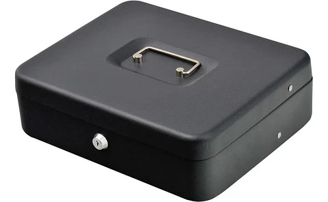 Caja Menor Fuerte Grande Metálica Llave Guarda Plata Dinero
