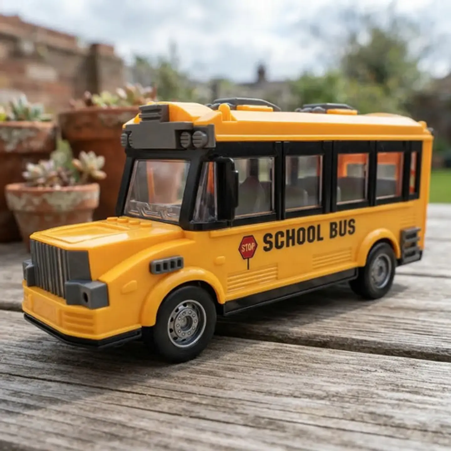 Autobus Escolar Niños Radio Control Todoterreno Luz Amarillo Autobús 1