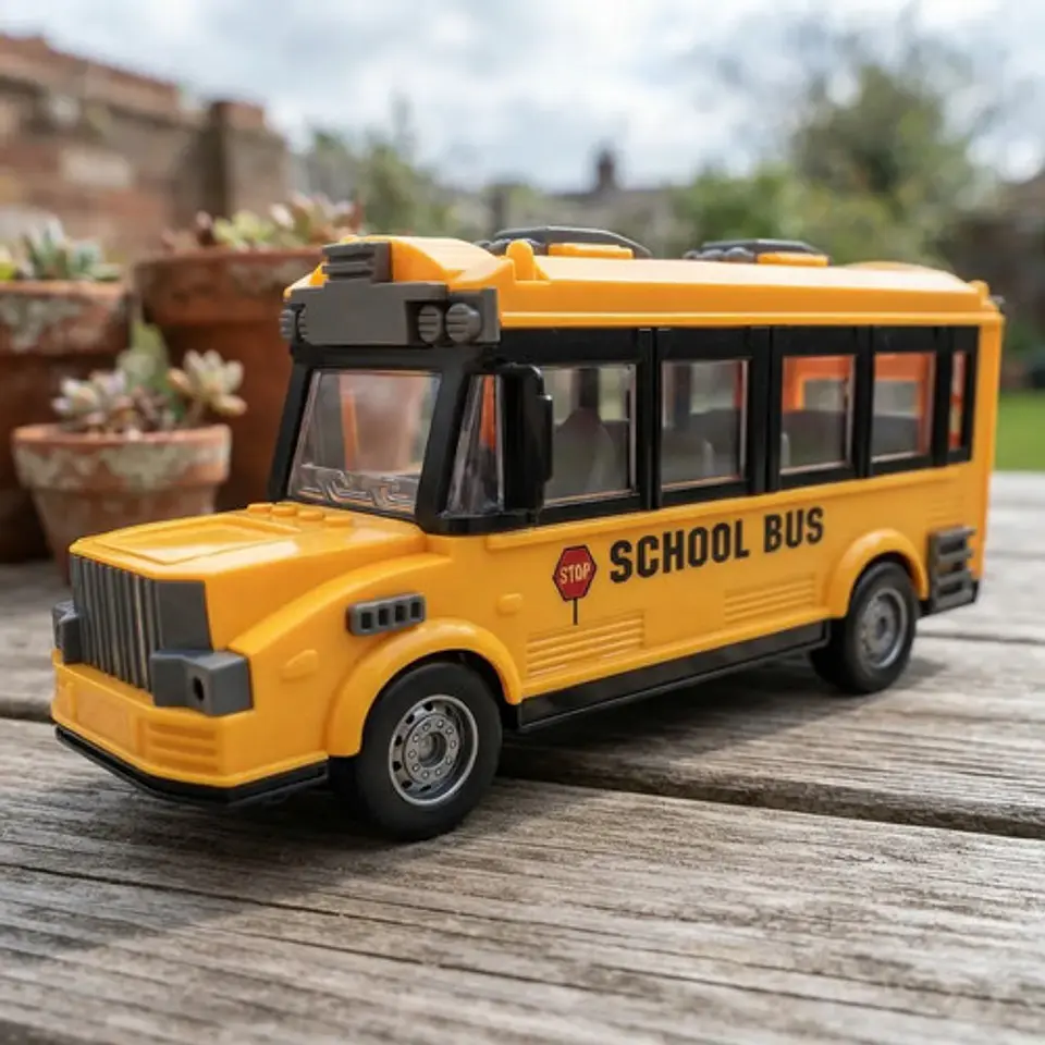 Autobus Escolar Niños Radio Control Todoterreno Luz Amarillo Autobús 1