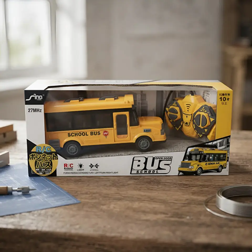 Autobus Escolar Niños Radio Control Todoterreno Luz Amarillo Autobús 2